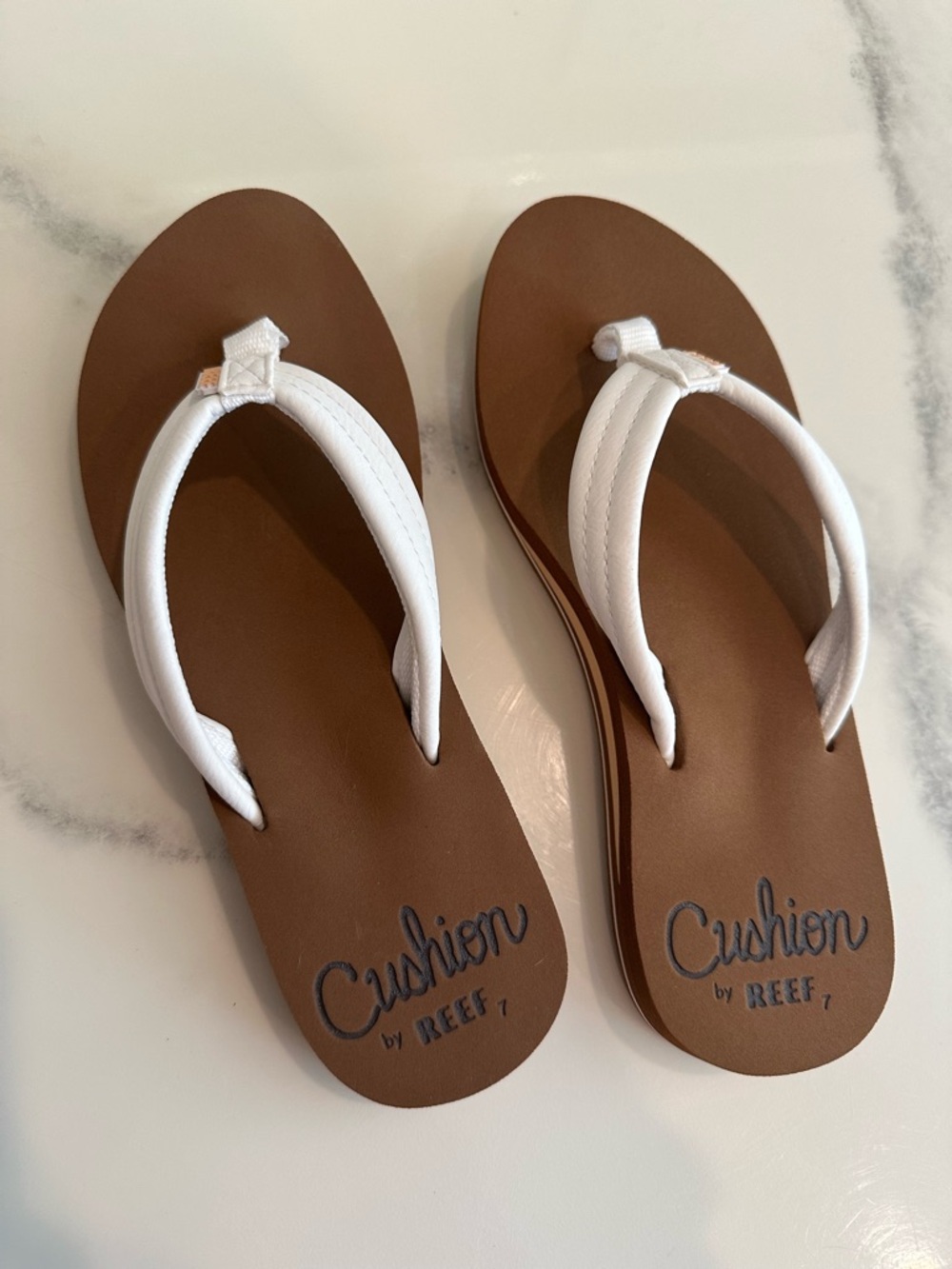 Reef Cushion Breeze Flip Flop Sandal - Cloud White - NEVER WORN